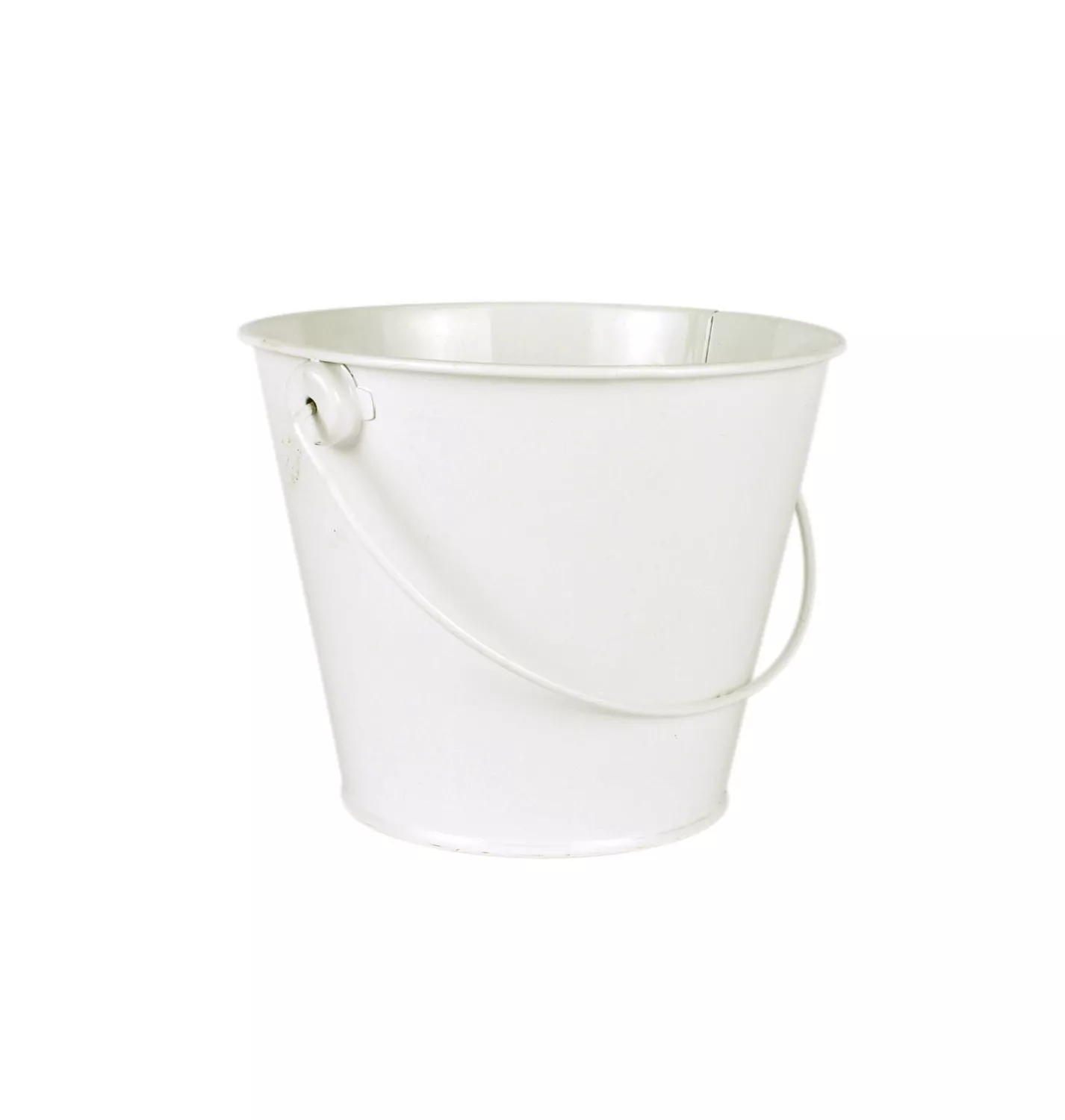 Seau en métal blanc 10 x 10 cm