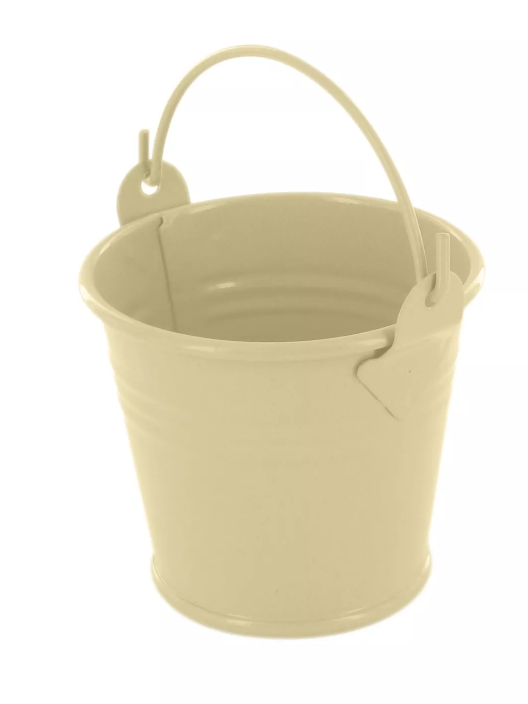 Seau en métal beige Ø 6,5...