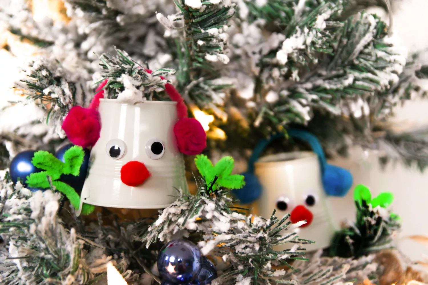 Seau en métal blanc écru Ø...