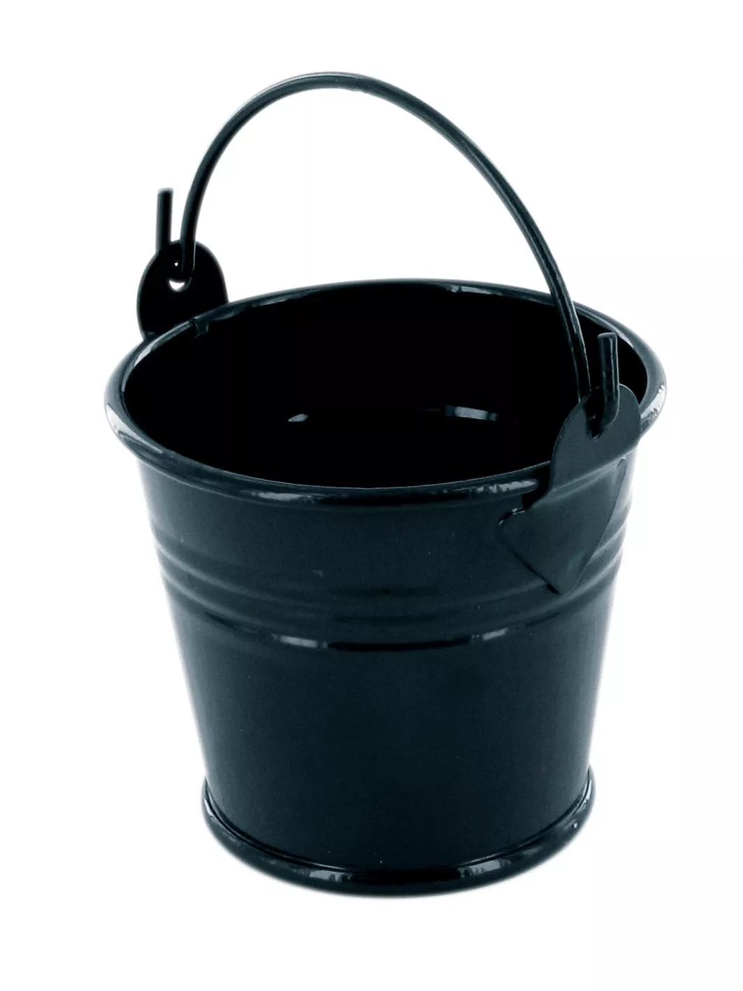 Seau en métal noir Ø 6,5 cm...