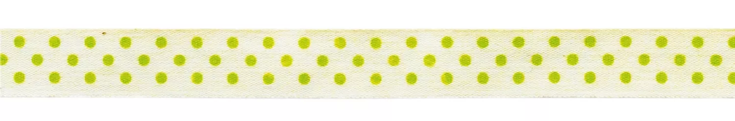 Ruban en coton pois vert...