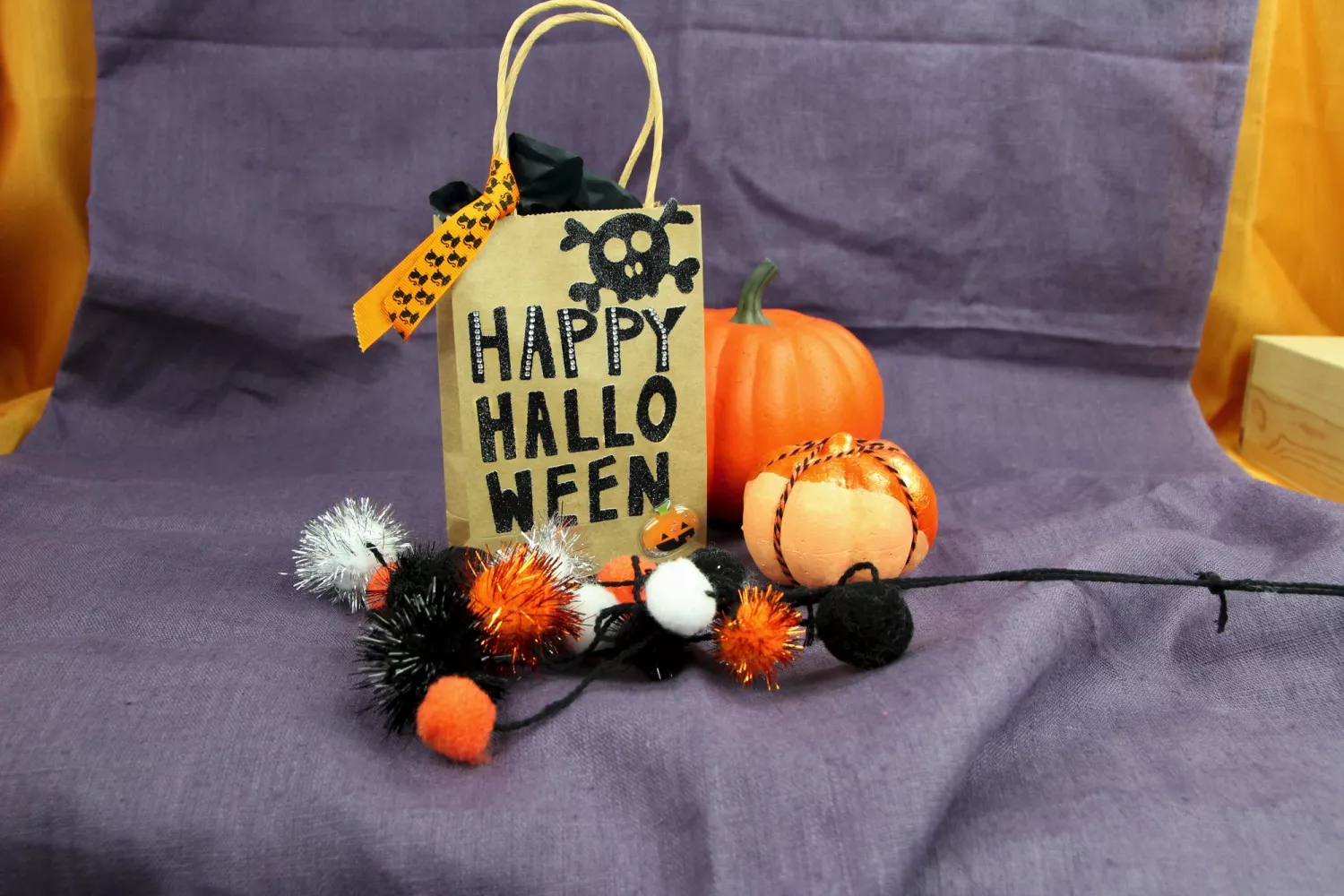 Ruban Halloween 1,5cm 5 pièces