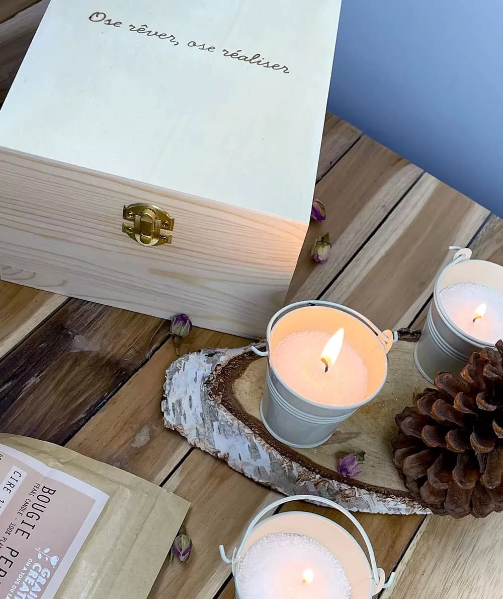 Kit Bougie cire perlée de...