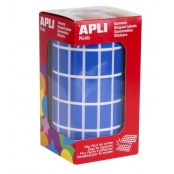 Gommettes rouleau Rectangle 2x1cm Bleu x 3 540