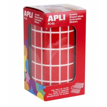 4885 - 8410782048855 - Apli Agipa - Gommettes rouleau Rectangle 2x1cm Rouge x 3 540