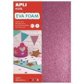 Mousse EVA thermoformable A4 4 feuilles pailletée 2