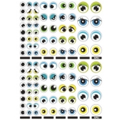 Gommettes autocollantes Yeux bleu/vert 312 pièces