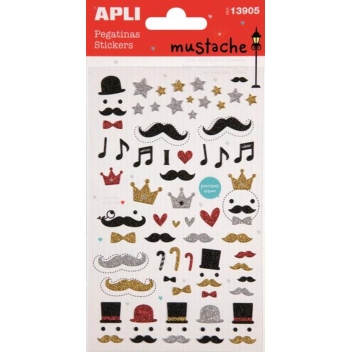 13905 - 8410782139058 - Apli Agipa - Stickers relief en résine Moustache