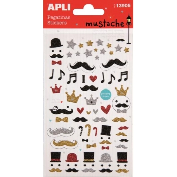 13905 - 8410782139058 - Apli Agipa - Stickers relief en résine Moustache