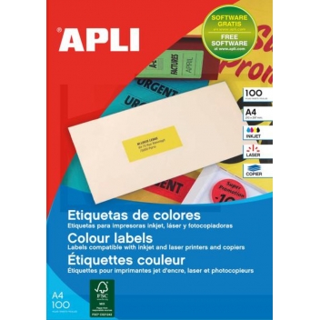 119033 - 3270241190335 - Apli Agipa - 2700 étiquettes bleues 100 feuilles A4 70x31mm - France