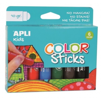 14227 - 8410782142270 - Apli Agipa - Gouache solide 6 crayons tubes (10g) - 3
