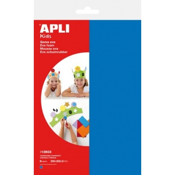 13603 - 8410782136033 - Apli Agipa - Mousse EVA thermoformable A4 Bleu 1 feuille