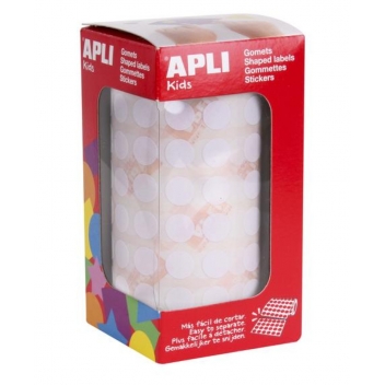11903 - 8410782119036 - Apli Agipa - Gommettes rouleau Rond Ø 10,5 mm Blanc x 5 192