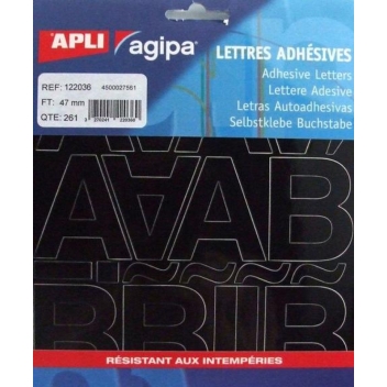 122036 - 3270241220360 - Apli Agipa - Alphabet & symboles Autocollant 47 x 31 mm Noir