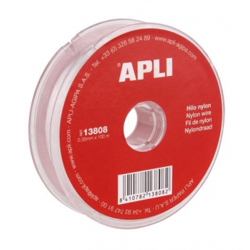 13808 - 8410782138082 - Apli Agipa - Bobine fil nylon Ø 0.35 mm Transparent 100 m