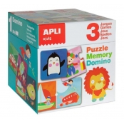 Cube 3 Jeux Puzzle Professions Memory Animaux Domino Transports