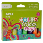 Gouache solide 6 crayons Fluo (10g)