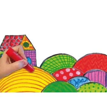 14404 - 8410782144045 - Apli Agipa - Gouache solide 6 crayons Fluo (6g)