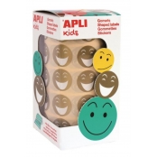 Gommettes rouleau Emoji 33 mm or x 900