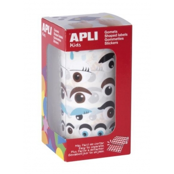 17613 - 8410782176138 - Apli Agipa - Gommettes rouleau Yeux Couleurs et tailles assorties x 900
