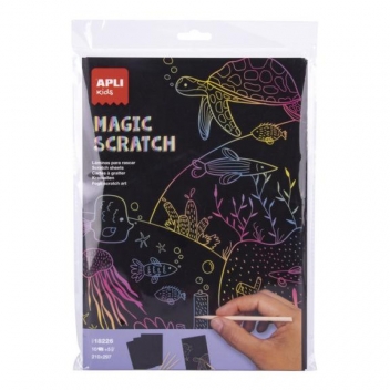 18226 - 8410782182269 - Apli Agipa - Pochettes Cartes A Gratter 10 feuilles et 5 bâtonnets