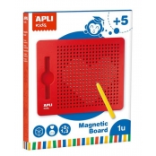 Ardoise Magique Magnétique Rouge + 10 fiches Enfant