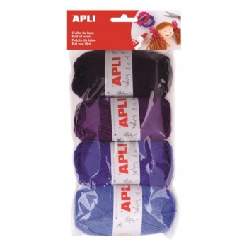 14092 - 8410782140924 - Apli Agipa - Pelotes de Laine 50g 4 Tons Bleu