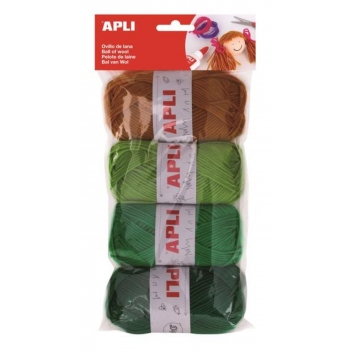 14090 - 8410782140900 - Apli Agipa - Pelotes de Laine 50g 4 Tons Vert