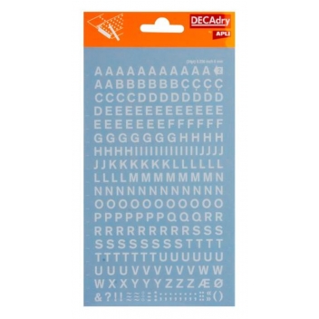 DDB2F - 5413493993752 - Apli Agipa - Lettres alphabet Transfert Blanc 6 mm