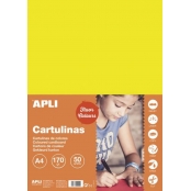 Cartons Jaune Fluo A4 170G 50 Feuilles