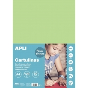 Cartons Vert Clair A4 170G 50 Feuilles