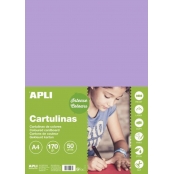 Cartons Lilas Pre A4 170G 50 Feuilles