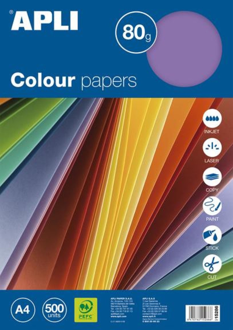 Papier couleurs vives - A4 - 500 Feuilles