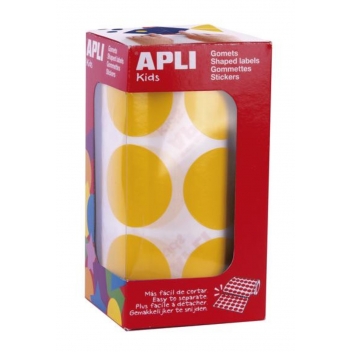 17865 - 8410782178651 - Apli Agipa - Gommettes rouleau Rond Ø 33 mm jaune x 708