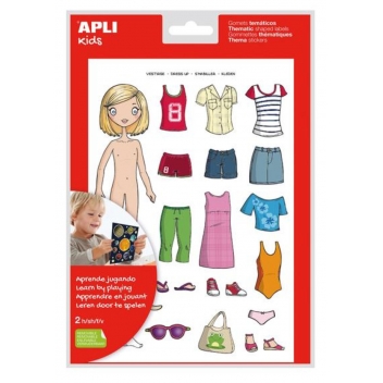 13352 - 8410782133520 - Apli Agipa - Gommettes S'habiller (fille) x 37