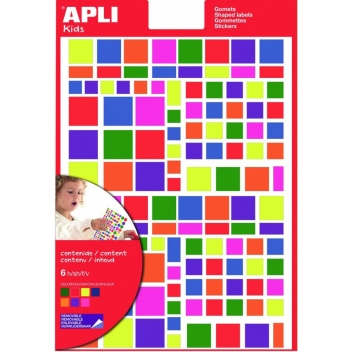 13240 - 8410782132400 - Apli Agipa - Gommettes Assortiment Rond Carré triangle 700 gommettes