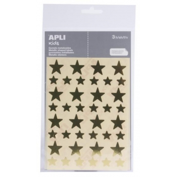 11805 - 8410782118053 - Apli Agipa - Gommettes étoile Ø12 & 20 mm Doré x 120