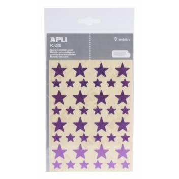 12056 - 8410782120568 - Apli Agipa - Gommettes étoile 12 & 20 mm Holographique violet x 120
