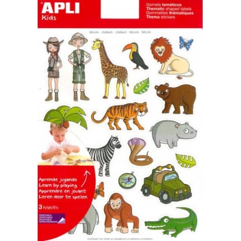 11433 - 8410782114338 - Apli Agipa - Gommettes La jungle x 60 - 5