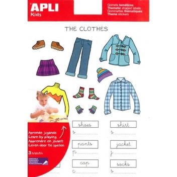 12990 - 8410782129905 - Apli Agipa - Gommettes initiation à l'anglais : les habits x 63