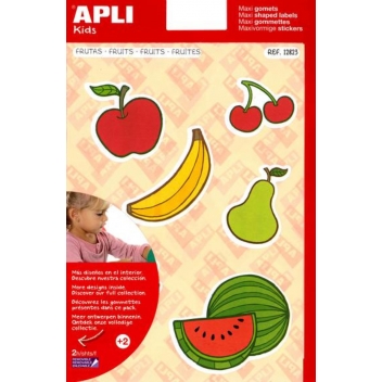 12823 - 8410782128236 - Apli Agipa - Gommettes MAXI Fruits x 22