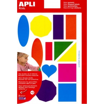12826 - 8410782128267 - Apli Agipa - Gommettes MAXI Formes géométriques x 64