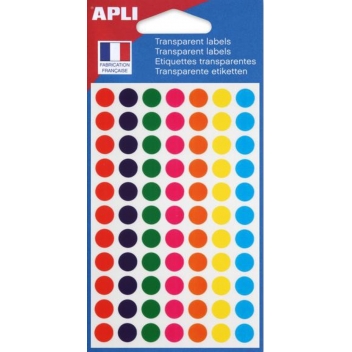 112839 - 3270241128390 - Apli Agipa - Gommettes transparentes Rond Ø 8 mm x 385