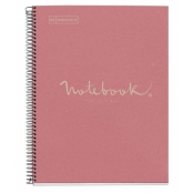 Cahier Spirale A4 80 pages Rose 80g