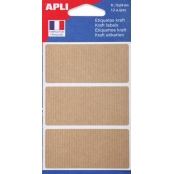 Étiquettes Kraft Tag 75x34 mm 12 pièces