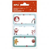 Étiquettes Cadeau Père Noël 9 pièces