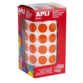 11483 - 8410782114833 - Apli Agipa - Gommettes rouleau Rond Ø 15 mm Orange x 2 832