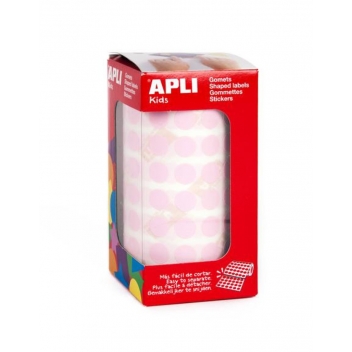 11484 - 8410782114840 - Apli Agipa - Gommettes rouleau Rond Ø 15 mm Rose x 2 832
