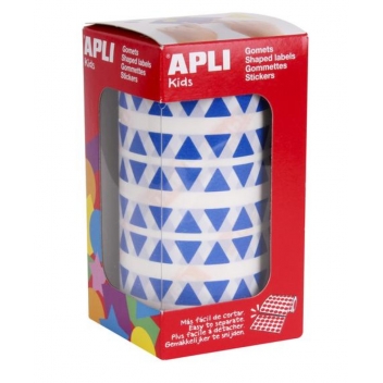 4864 - 8410782048640 - Apli Agipa - Gommettes rouleau Triangle 10,5 mm Bleu x 6 136 - 2