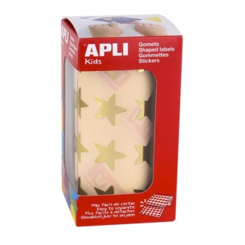 12044 - 8410782120445 - Apli Agipa - Gommettes rouleau Étoile 20 mm Doré x 1 416